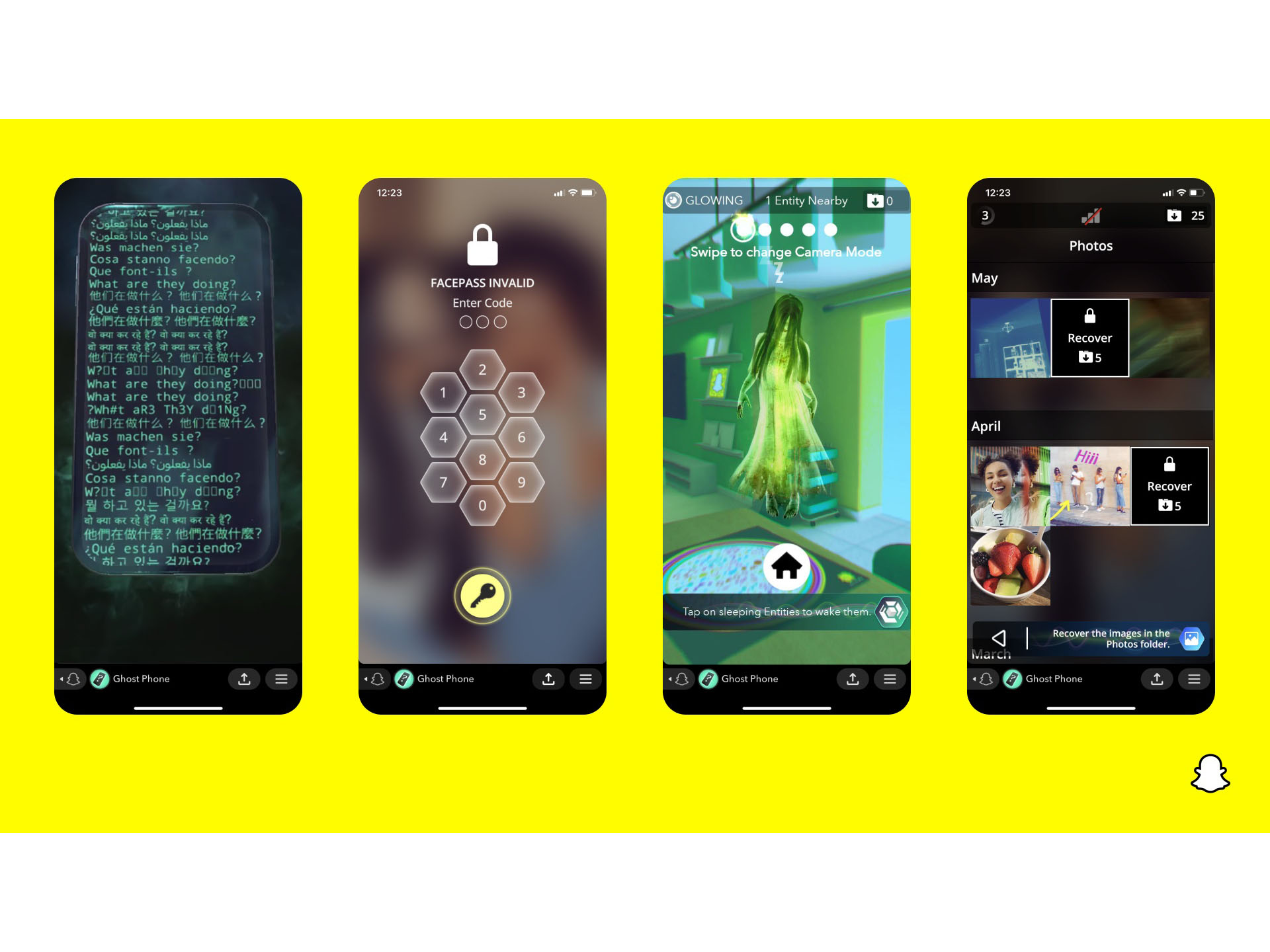 Snapchat introduces first of its kind AR game: Ghost Phone Image