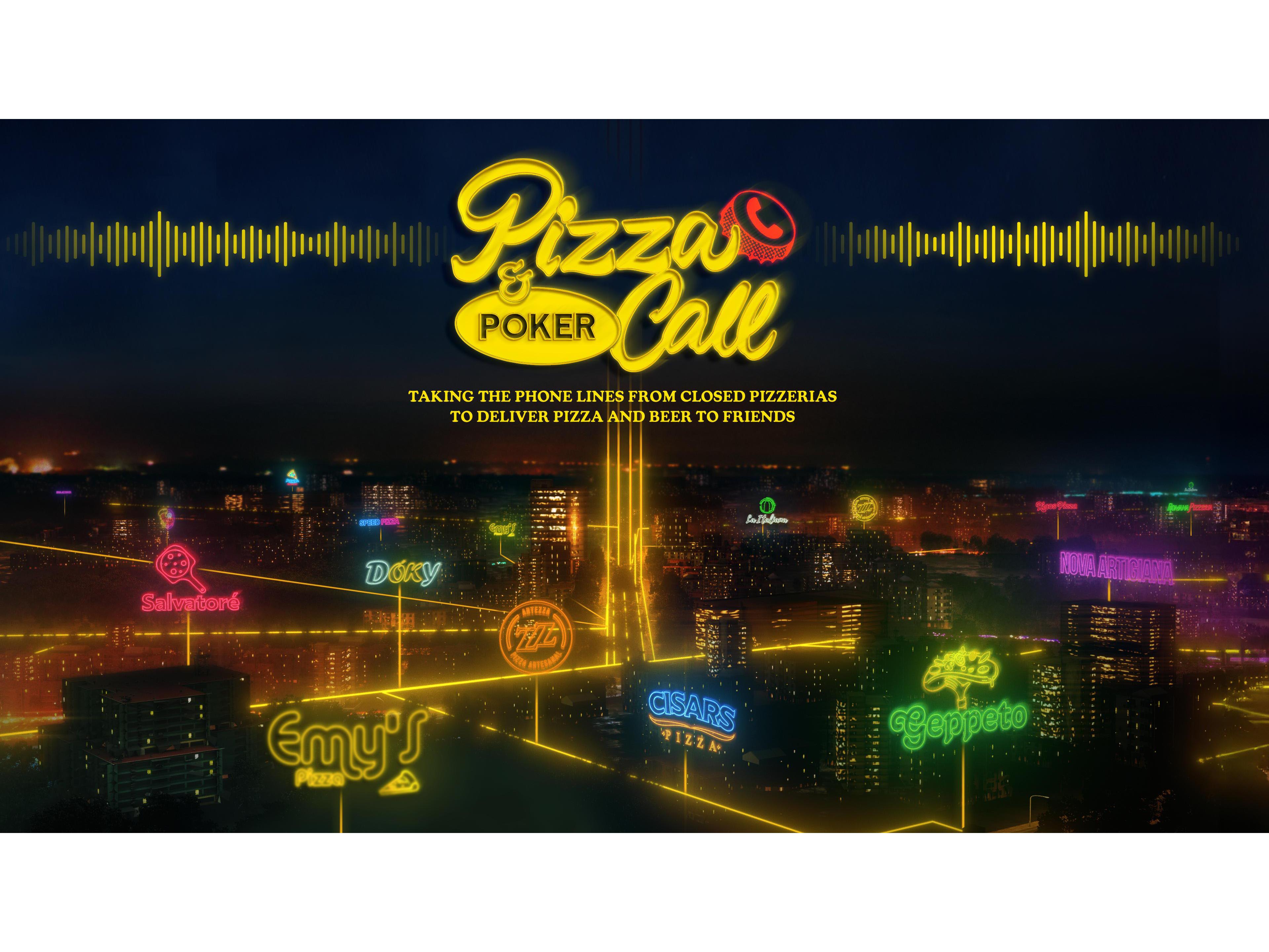 Poker beer hijacks phone lines from closed pizzerias to deliver pizza and beer to friends Image