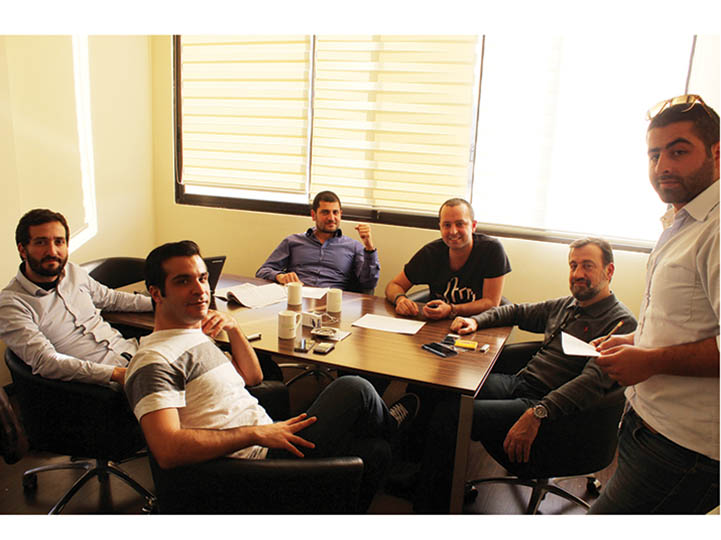 Meeting underway at the Game Cooks office (Lebnan Nader, third from right) Meeting underway at the Game Cooks office (Lebnan Nader, third from right)
