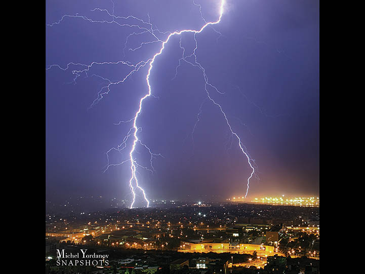 A lighting storm in full action in Beirut Lebanon A lighting storm in full action in Beirut Lebanon