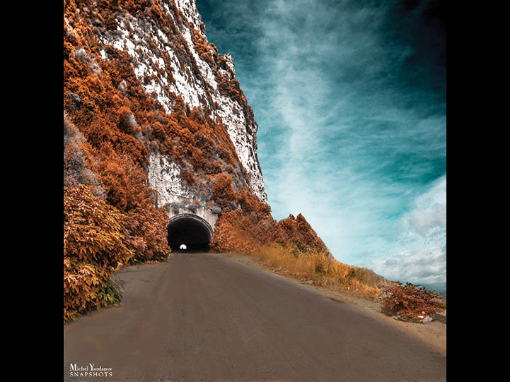 Tunnel of Chekka on a beautiful day Tunnel of Chekka on a beautiful day