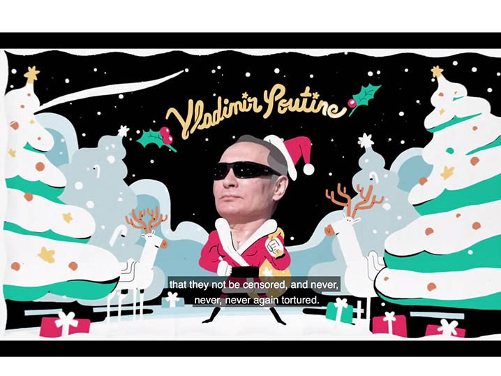 Reporters Without Borders reminds us that Christmas magic has its limits in many countries Image